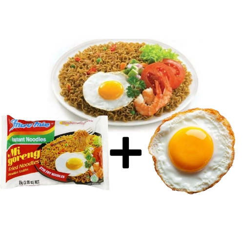 INDOMIE GORENG BIASA + TELUR