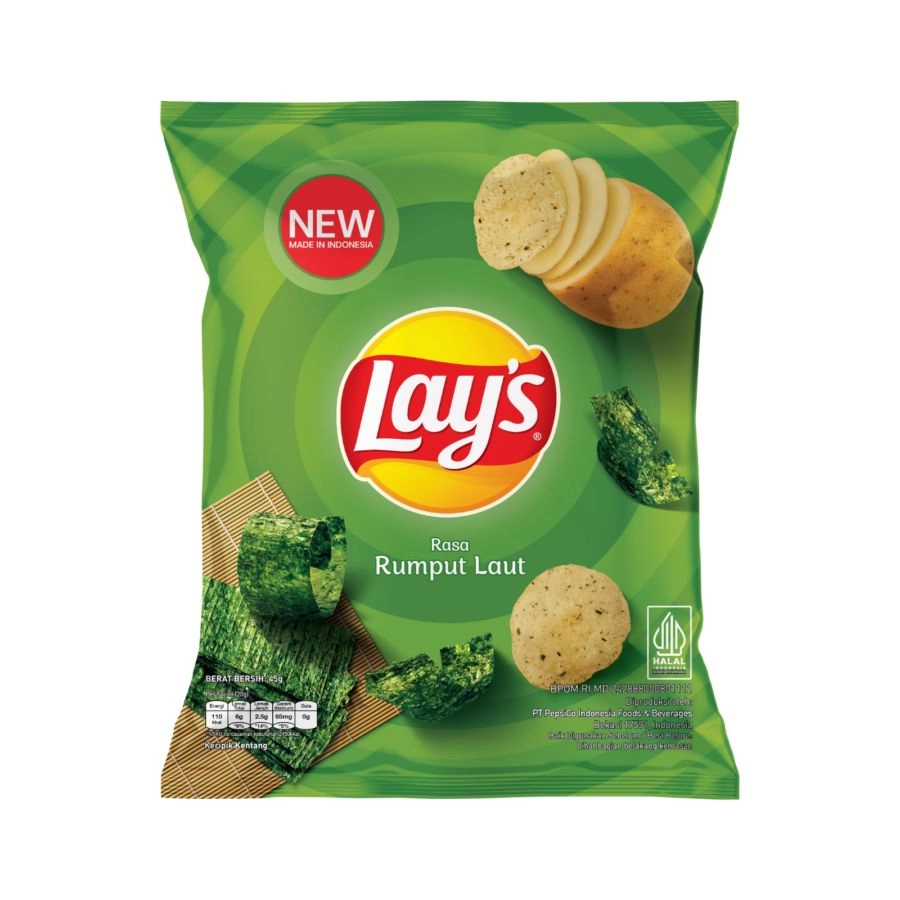 LAYS SNACK RASA RUMPUT LAUT 45GR PCS