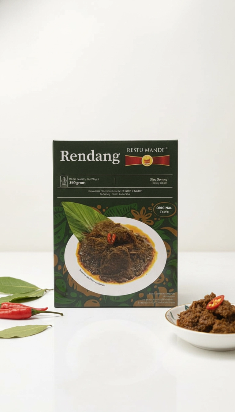 RM Rendang Sapi Basah Ori 300gr Bungkus Hijau