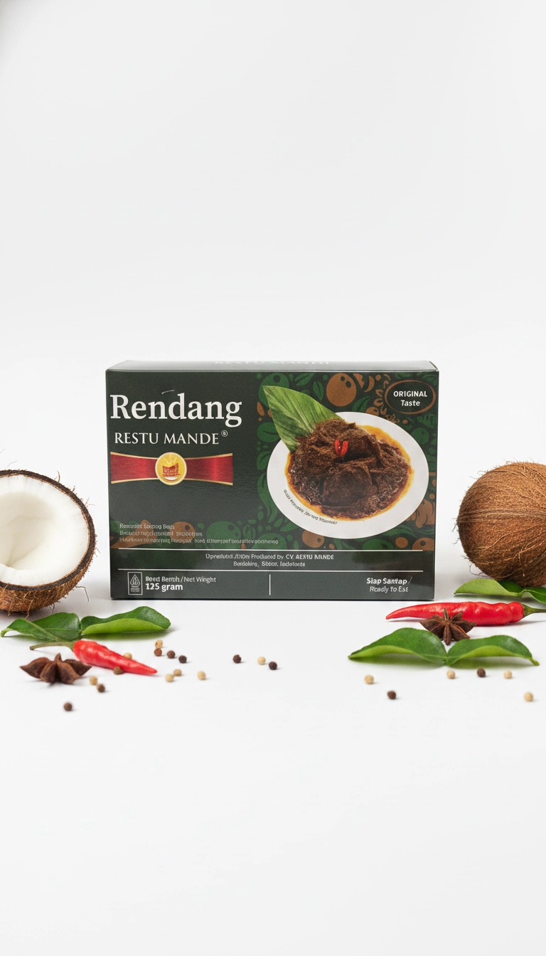 RM Rendang Sapi Basah Ori 125gr Bungkus Hijau