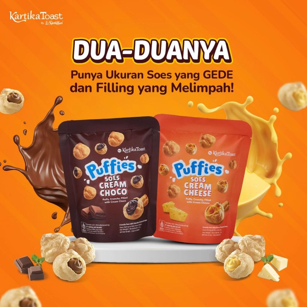 KT Puffies Soes Cream Cheese 72gr Besar