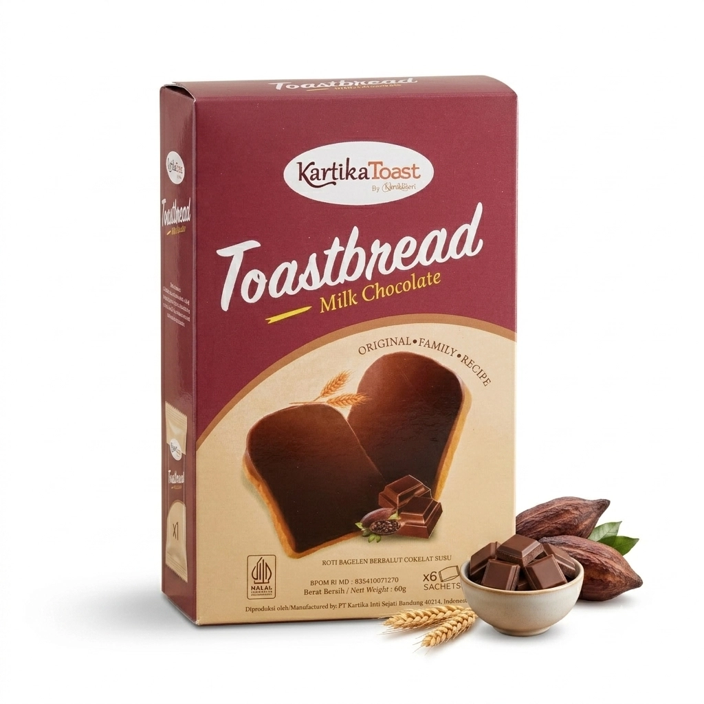 KT Toast Bread Chocolate 100gr isi 10 sachet