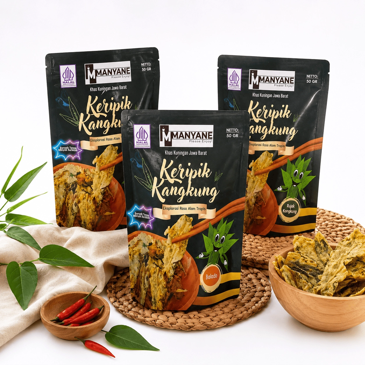 Keripik Kangkung Manyane - Balado