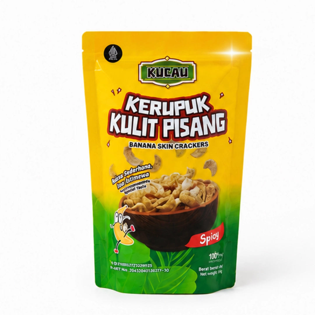 Canumer Kucau Kerupuk Kulit Pisang Pedas 40gr