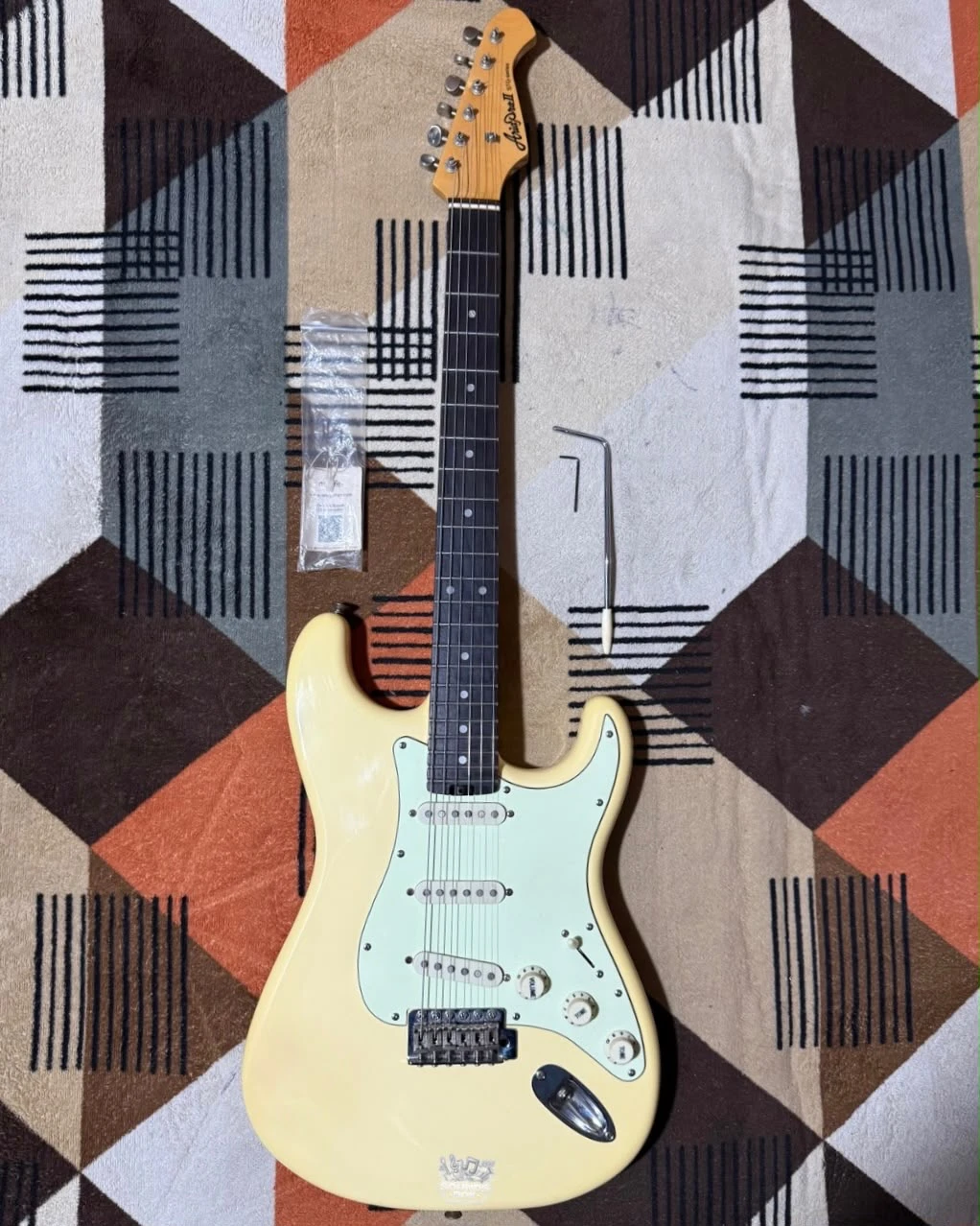 Aria Pro II STG 62 SSS Yellow Original